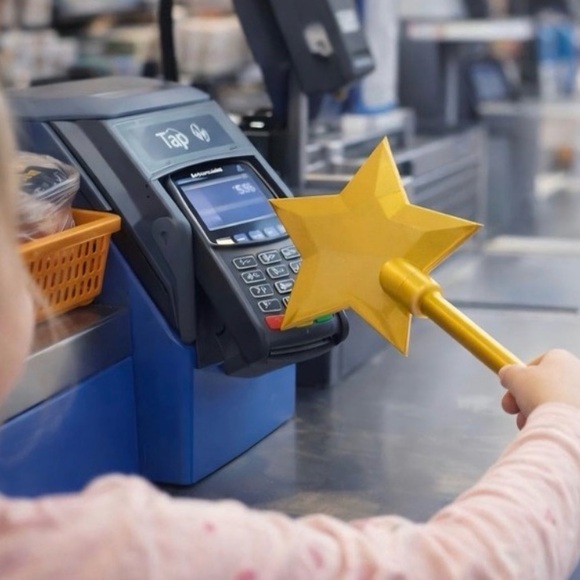 Accessories - New credit card tap to pay yellow magic fairy star wand